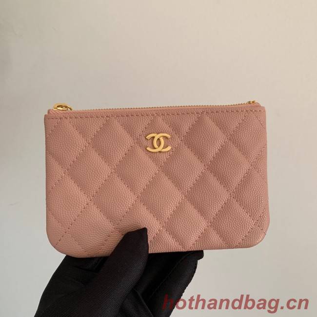 Chanel Calfskin Leather & Gold-Tone Metal A69271 pink