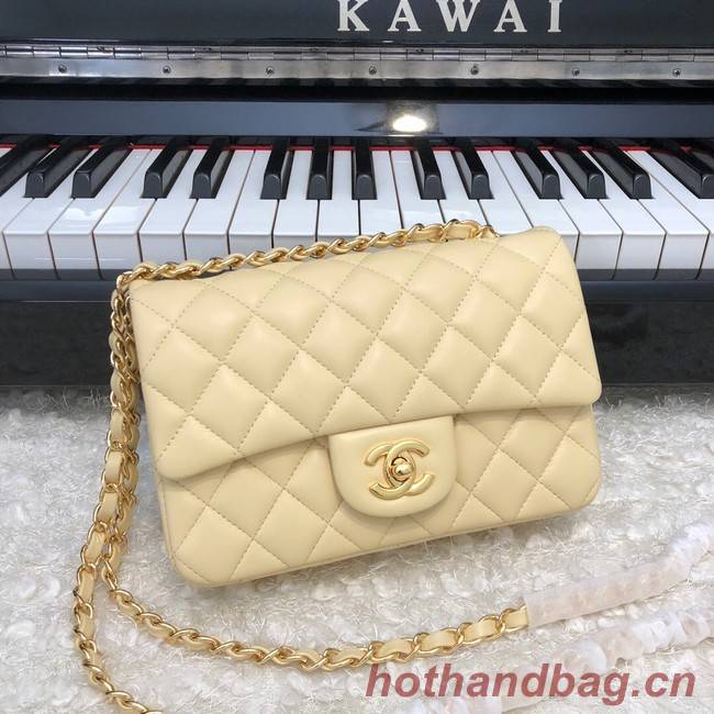 Chanel Classic Flap Bag Original Sheepskin Leather A1116 apricot&Gold-Tone Metal