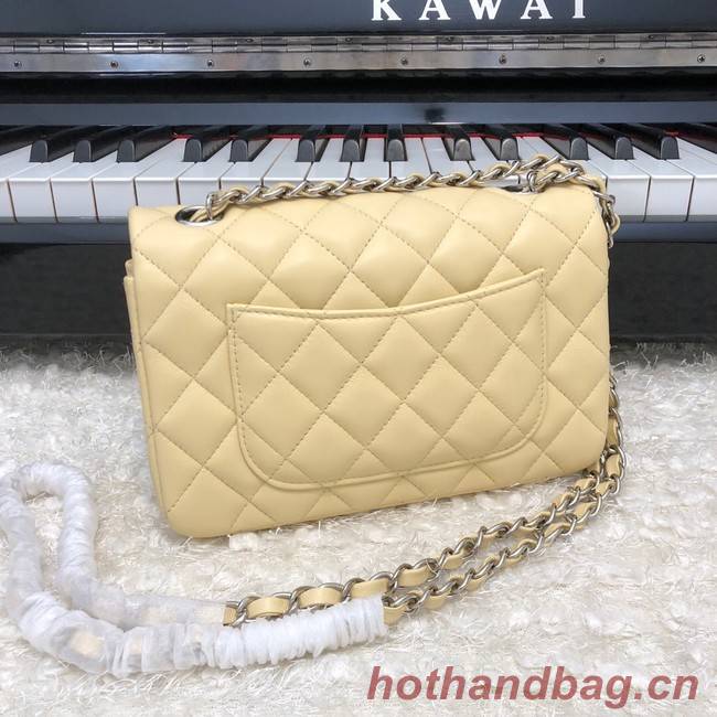 Chanel Classic Flap Bag Original Sheepskin Leather A1116 apricot&silver-Tone Metal