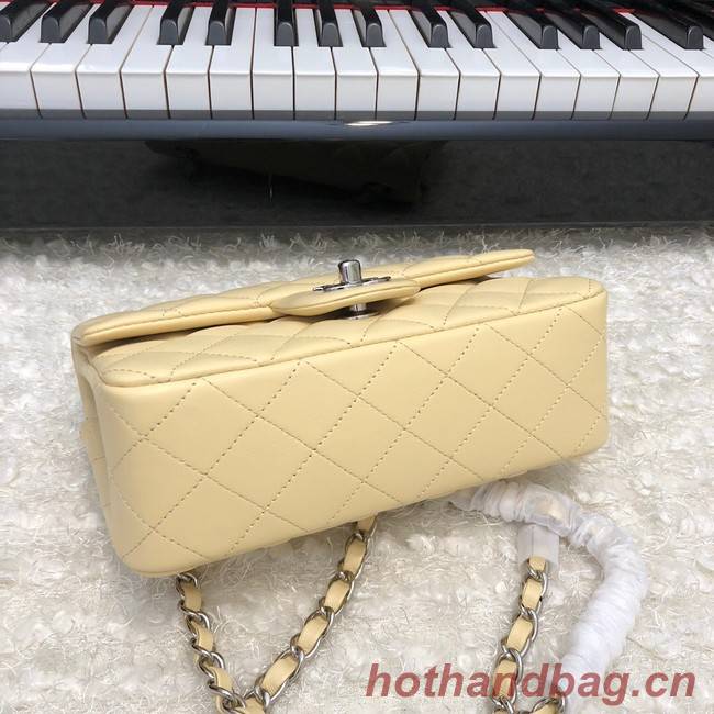 Chanel Classic Flap Bag Original Sheepskin Leather A1116 apricot&silver-Tone Metal