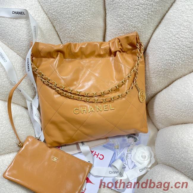 CHANEL 22 HANDBAG AS3260 apricot