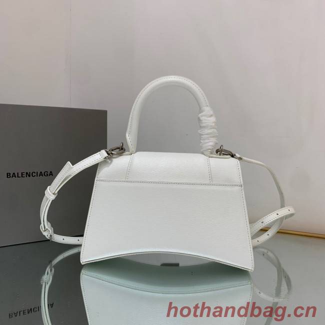 Balenciaga HOURGLASS SMALL TOP HANDLE BAG 592834 WHITE&Silver