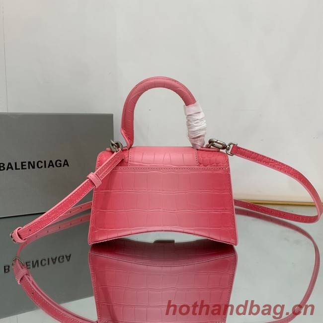 Balenciaga HOURGLASS XS HANDBAG EMBOSSED CALFSKIN 59353 pink