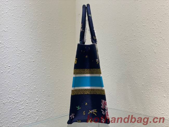 MEDIUM DIOR BOOK TOTE Blue Multicolor D-Constellation Embroidery M1296ZRUV-5