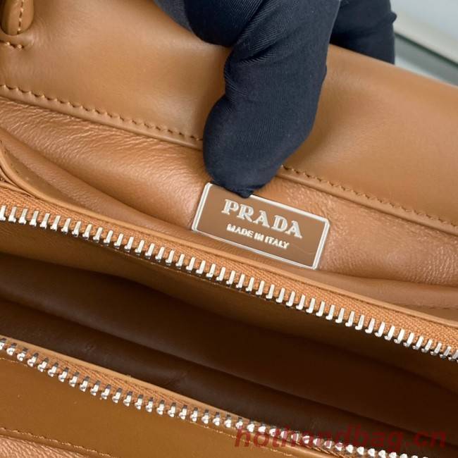 Prada Leather Triangle bag 1BA368 brown