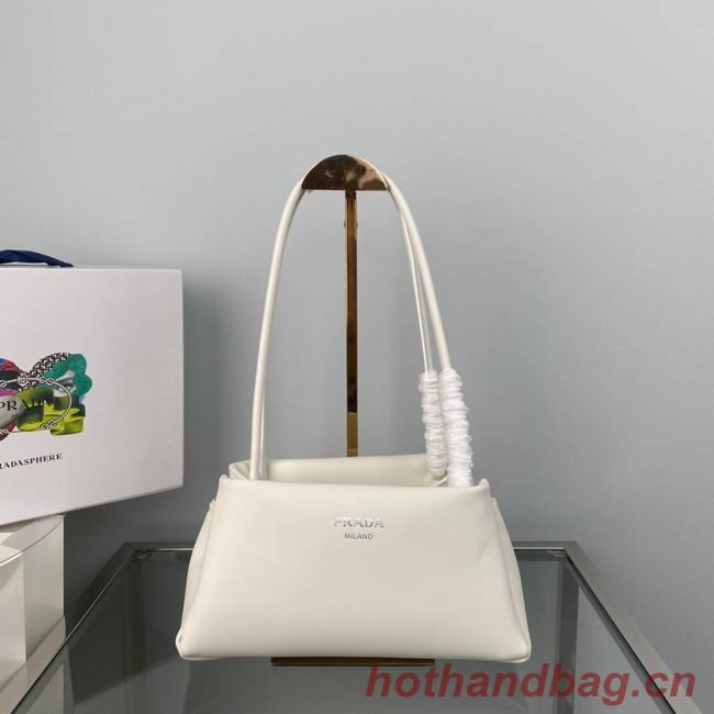 Prada Leather Triangle bag 1BA368 white