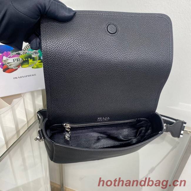 Prada Leather bag with shoulder strap 1BD314 black