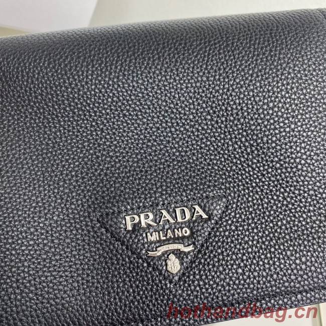 Prada Leather bag with shoulder strap 1BD314 black