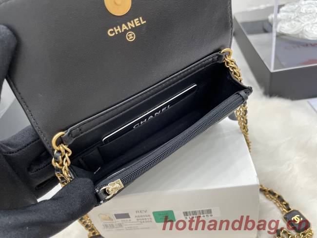 Chanel mini FLAP BAG Lambskin & Gold-Tone Metal A68098 black