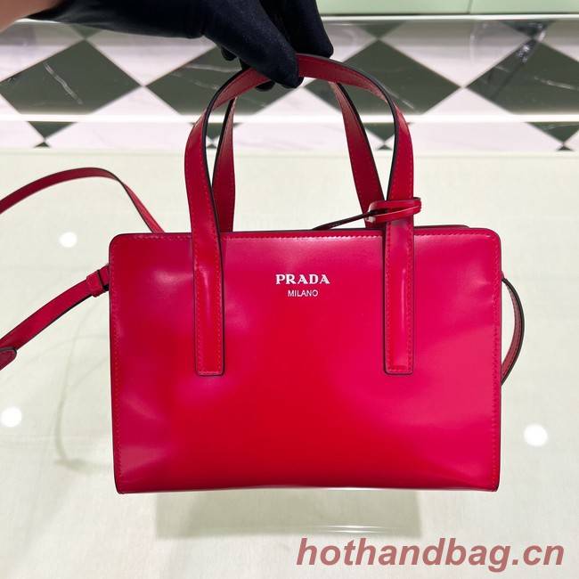 Prada Re-Edition 1995 brushed-leather small shoulder bag 1BA357 red