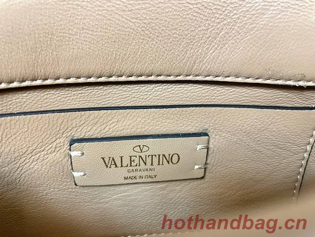 VALENTINO GARAVANI ROMAN STUD Small sheepskin bag 1W2B0L04 Cream apricot