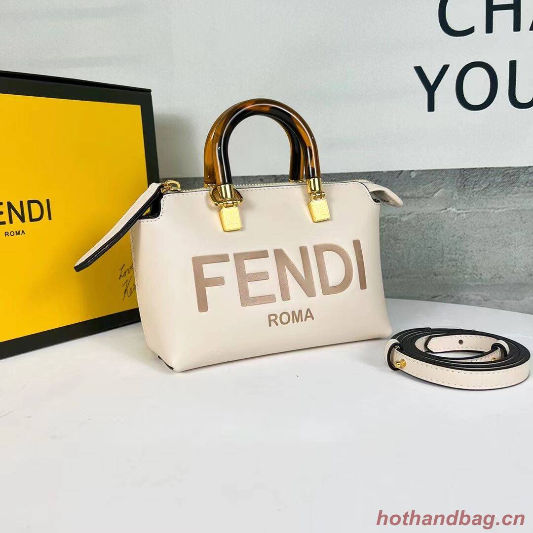 Fendi By The Way Mini Small leather Boston bag 8BS067A Cream