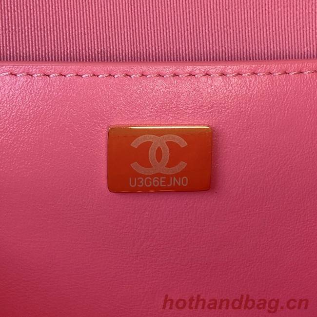 Chanel Lambskin & Gold-Tone Metal Backpack AS3332 pink