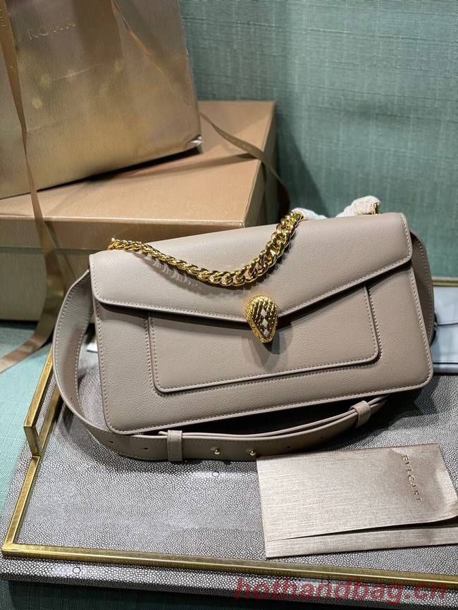 Bvlgari Serpenti Forever leather small crossbody bag 292833 gray