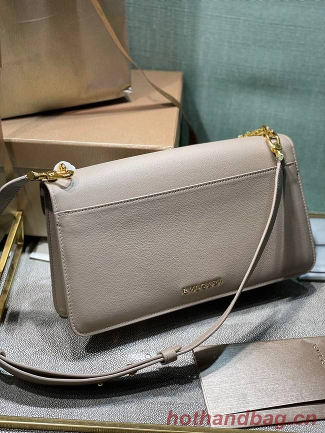 Bvlgari Serpenti Forever leather small crossbody bag 292833 gray