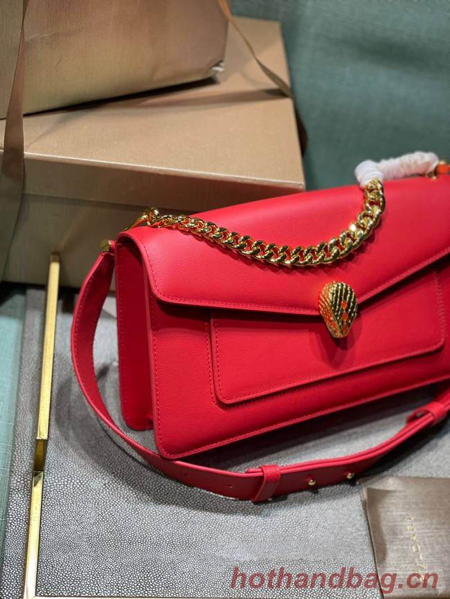 Bvlgari Serpenti Forever leather small crossbody bag 292833 red