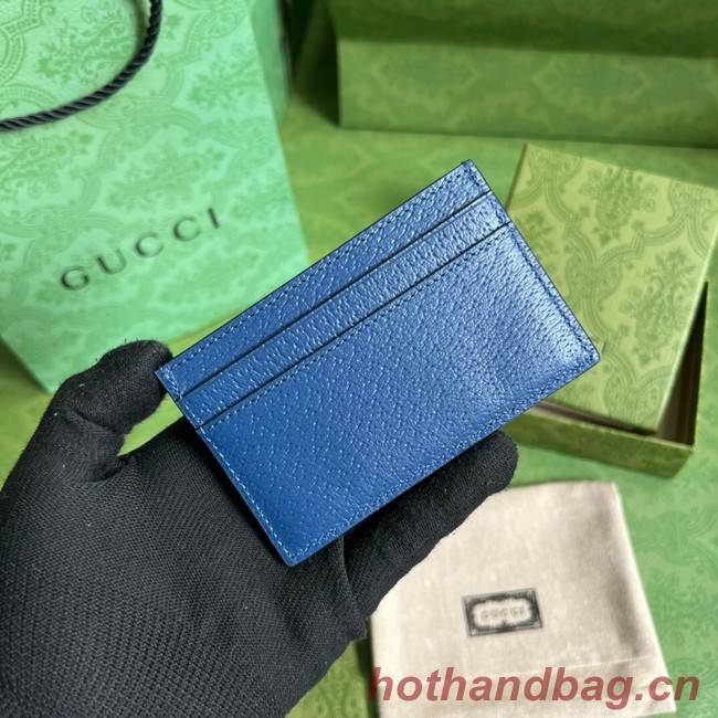 Gucci GG Marmont card case 657588 blue