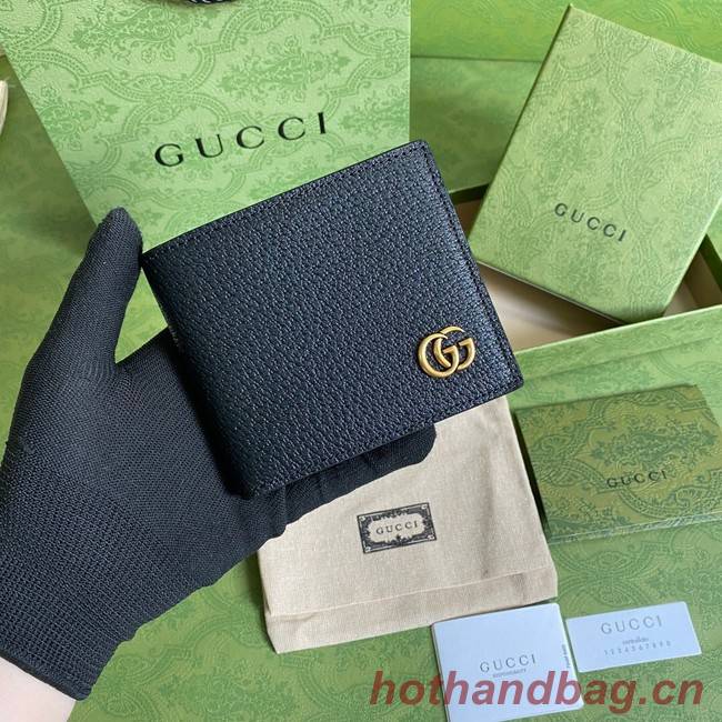 Gucci GG Marmont leather bi-fold wallet 428726 black