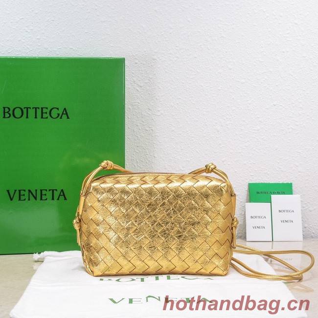 Bottega Veneta Small intrecciato leather cross-body bag 680255 gold