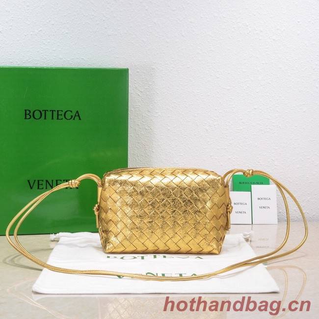 Bottega Veneta Small intrecciato leather cross-body bag 680255 gold