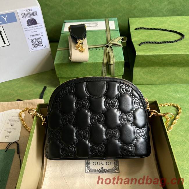 Gucci GG Matelasse leather shoulder bag 702229 black