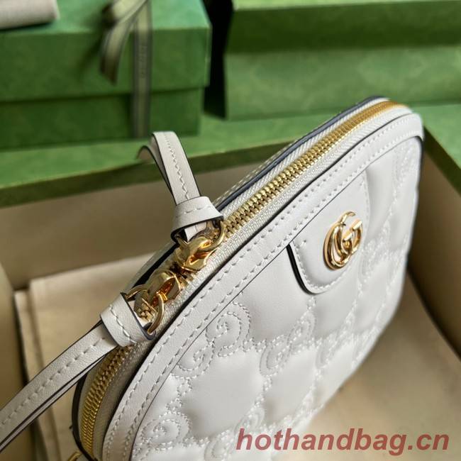 Gucci GG Matelasse leather shoulder bag 702229 white