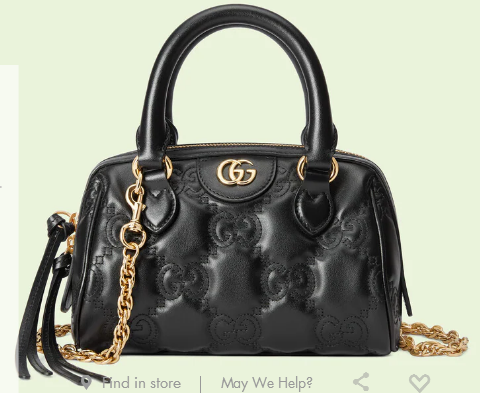 Gucci GG Matelasse leather top handle bag 702251 black