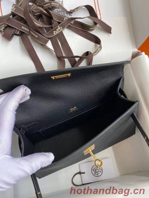 Hermes Kelly 22cm Tote Bag Original Leather KL22 Black