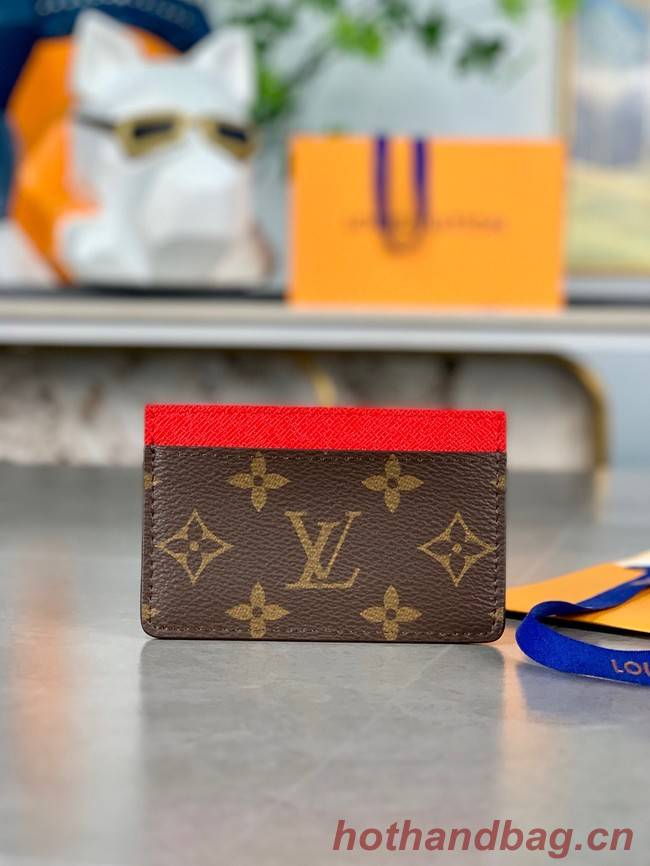 Louis Vuitton CARD HOLDER M60703 red