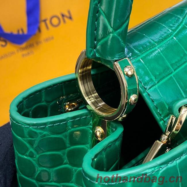 Louis Vuitton crocodile skin CAPUCINES M48866 green