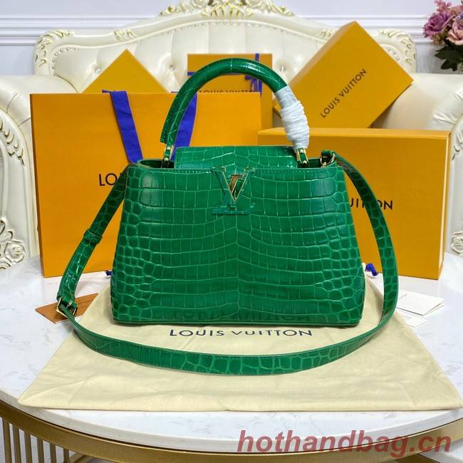 Louis Vuitton crocodile skin CAPUCINES M48866 green