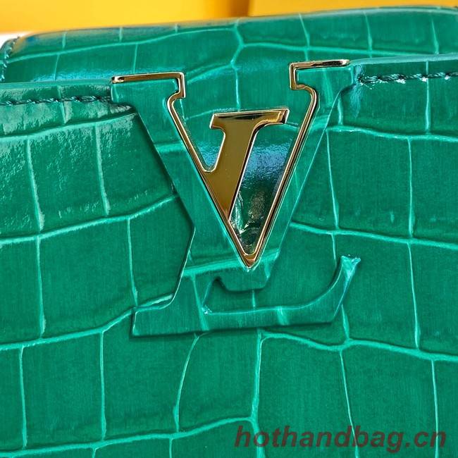 Louis Vuitton crocodile skin CAPUCINES MINI M81190 green