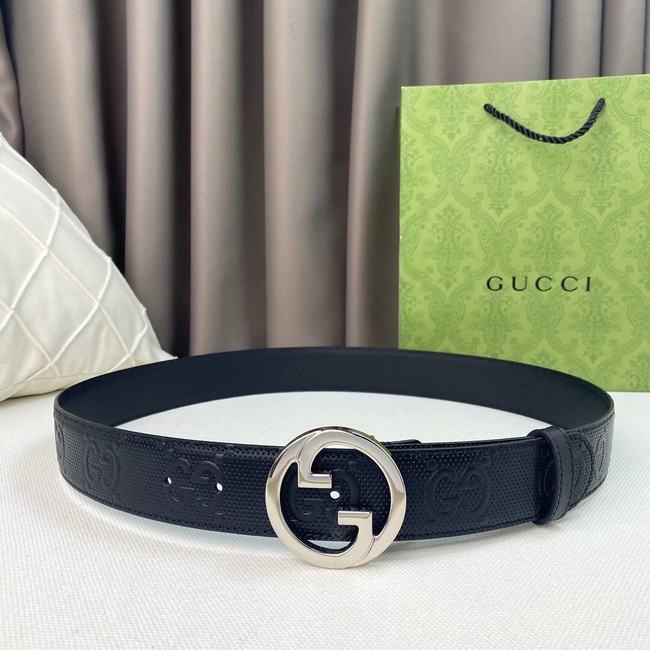 Gucci GG Marmont embossed 38MM leather belt ‎406832 black