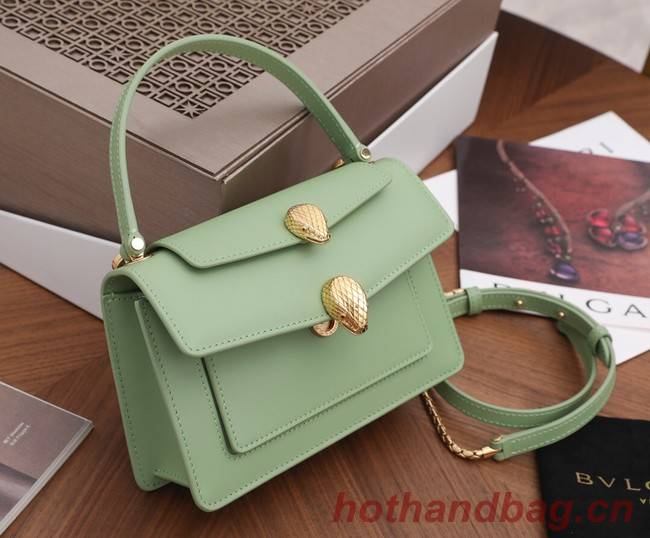 Bvlgari Serpenti Forever leather small crossbody bag B21076 light green