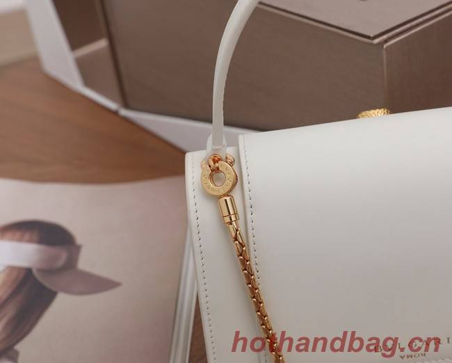 Bvlgari Serpenti Forever leather small crossbody bag B21076 white