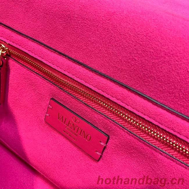 VALENTINO GARAVANI Roman Stud soft sheep leather chain shoulder bag VW0B0I82 Plum