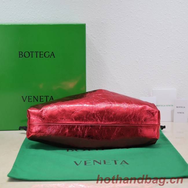 Bottega Veneta Mini intrecciato leather clutch with strap 585852 red