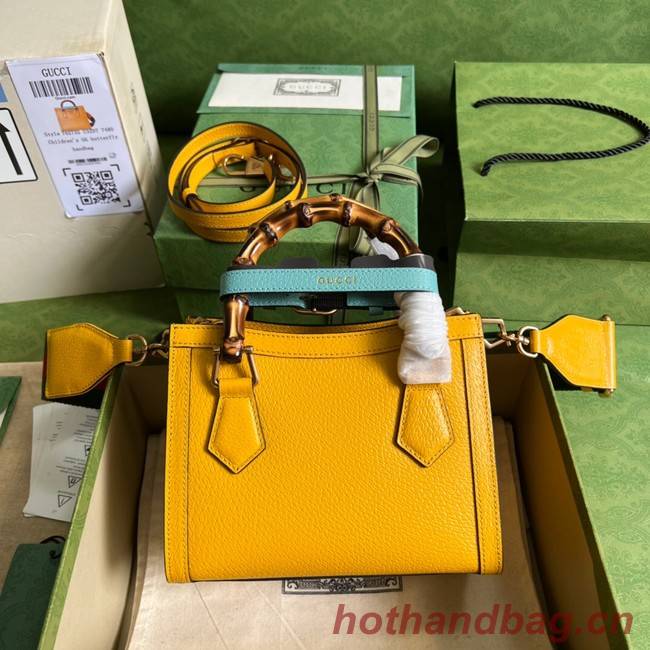 Gucci Diana mini tote bag 702732 yellow