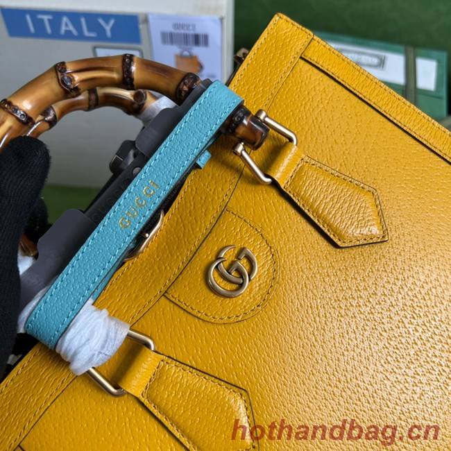 Gucci Diana small tote bag 702721 yellow