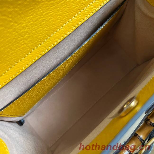 Gucci Diana small tote bag 702721 yellow