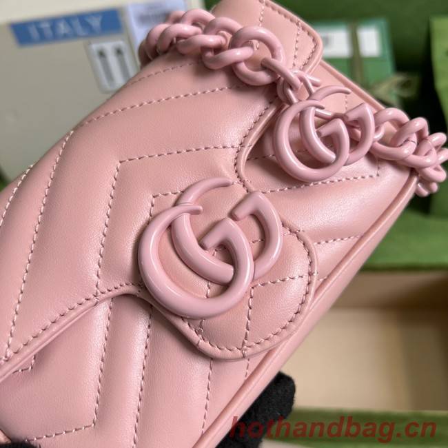 Gucci GG Marmont belt bag 699757 Light pink