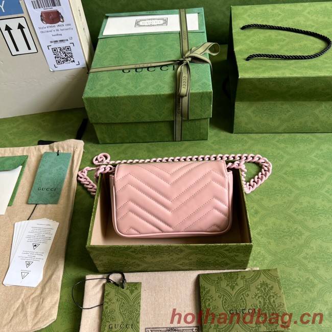 Gucci GG Marmont belt bag 699757 Light pink