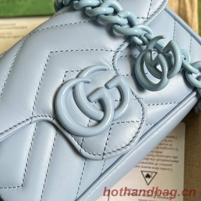 Gucci GG Marmont belt bag 699757 light blue