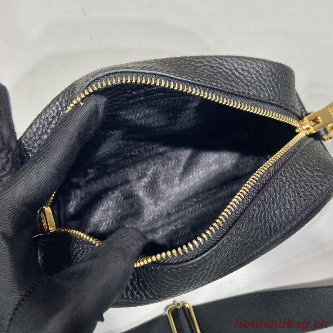 Prada Leather bag with shoulder strap 1DH781 black