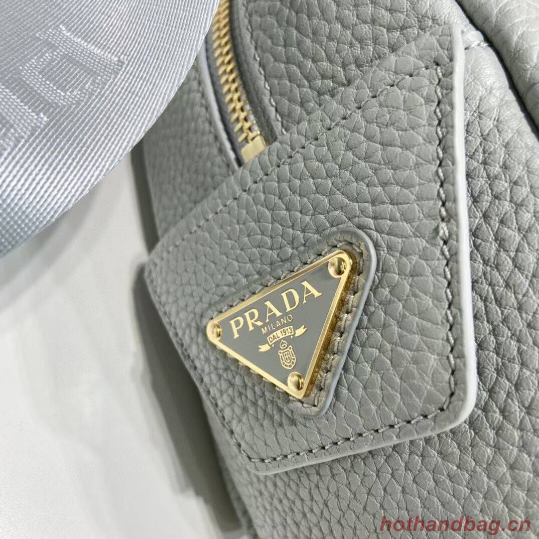 Prada leather tote bag 1DH770 light blue