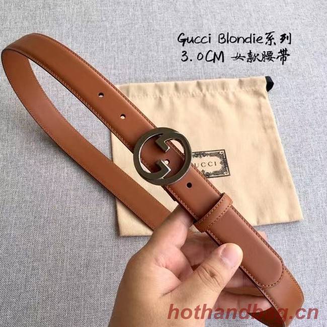 Gucci Blondie 30MM leather belt 703148-1