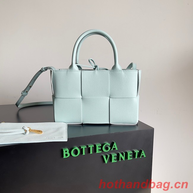 Bottega Veneta ARCO TOTE Small intrecciato grained leather tote bag 709337 light blue