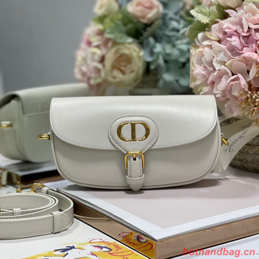 DIOR BOBBY EAST-WEST BAG Box Calfskin M9317S Off White