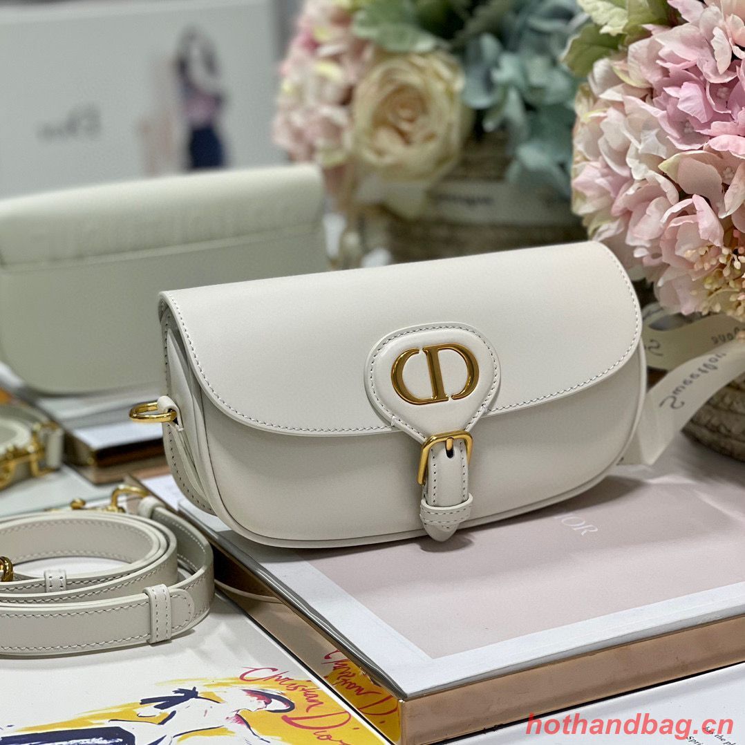 DIOR BOBBY EAST-WEST BAG Box Calfskin M9317S Off White