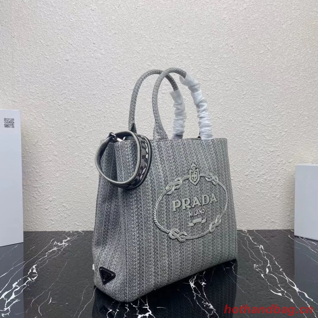 Prada SHOPPING BAG 1AV332 Black&grey